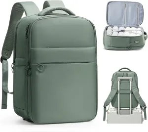 Travel Backpack for Women Carry on Flight Approved Personal Item Travel Bag Carry on Backpack Mochila de Viaje Waterproof Travel Essentials with Shoe Compartment Fit Airplanes Green