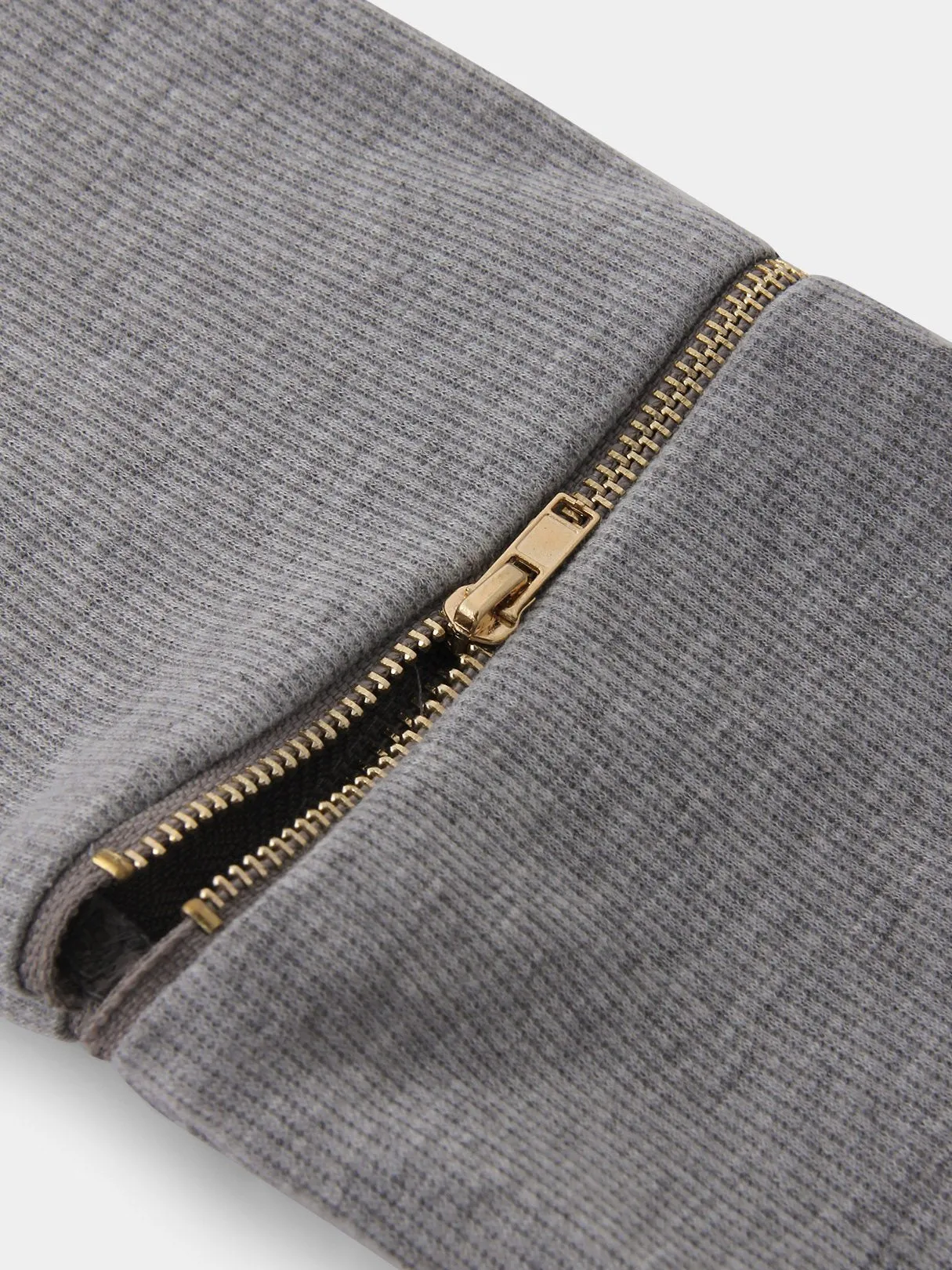 Wholesale Grey Crew Neck Halter Long Sleeve Plain Zip Back Hollow Cut Out Casual Dresses