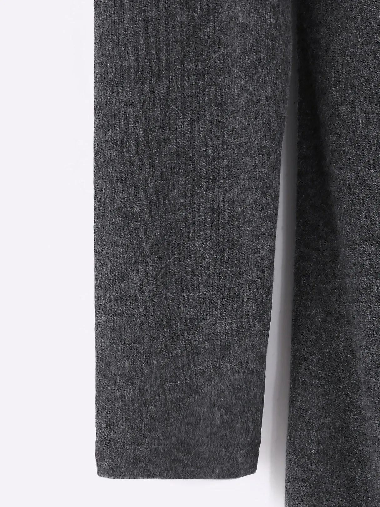 Wholesale Grey High Neck Long Sleeve Slit Hem Casual Dresses