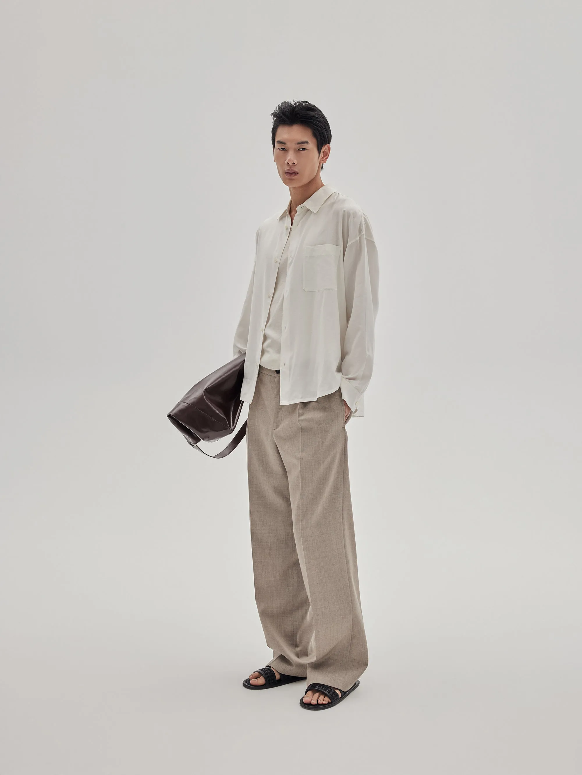 Wide Leg Trousers -- Vintage Khaki