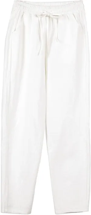 Womens Cargo Sweatpants Winter Wide Sports Jeans with Pockets Elastic Waist Elastic Waist