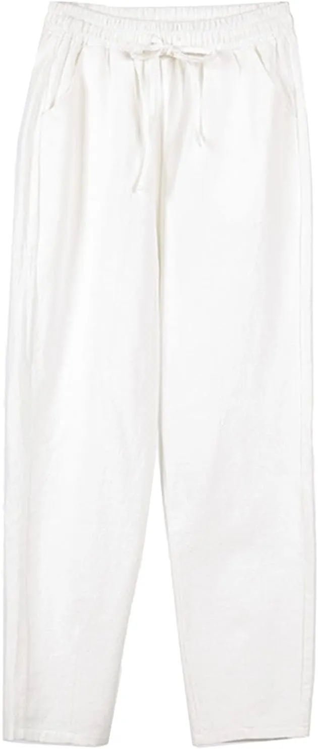 Womens Cargo Sweatpants Winter Wide Sports Jeans with Pockets Elastic Waist Elastic Waist