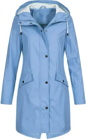 Womens Light Weight Rain Coats Zip Up Casual Packable Lightweight with Hood Travel Jacket with Pockets