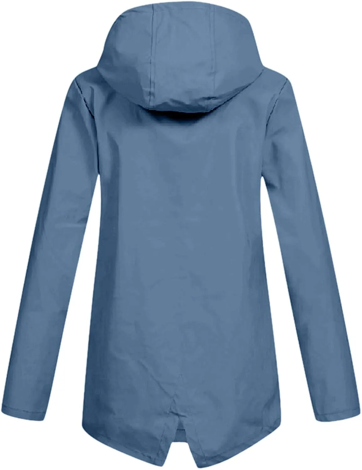 Womens Light Weight Rain Coats Zip Up Casual Packable Lightweight with Hood Travel Jacket with Pockets