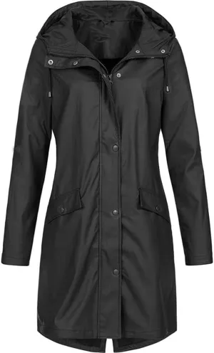 Womens Light Weight Rain Coats Zip Up Casual Packable Lightweight with Hood Travel Jacket with Pockets