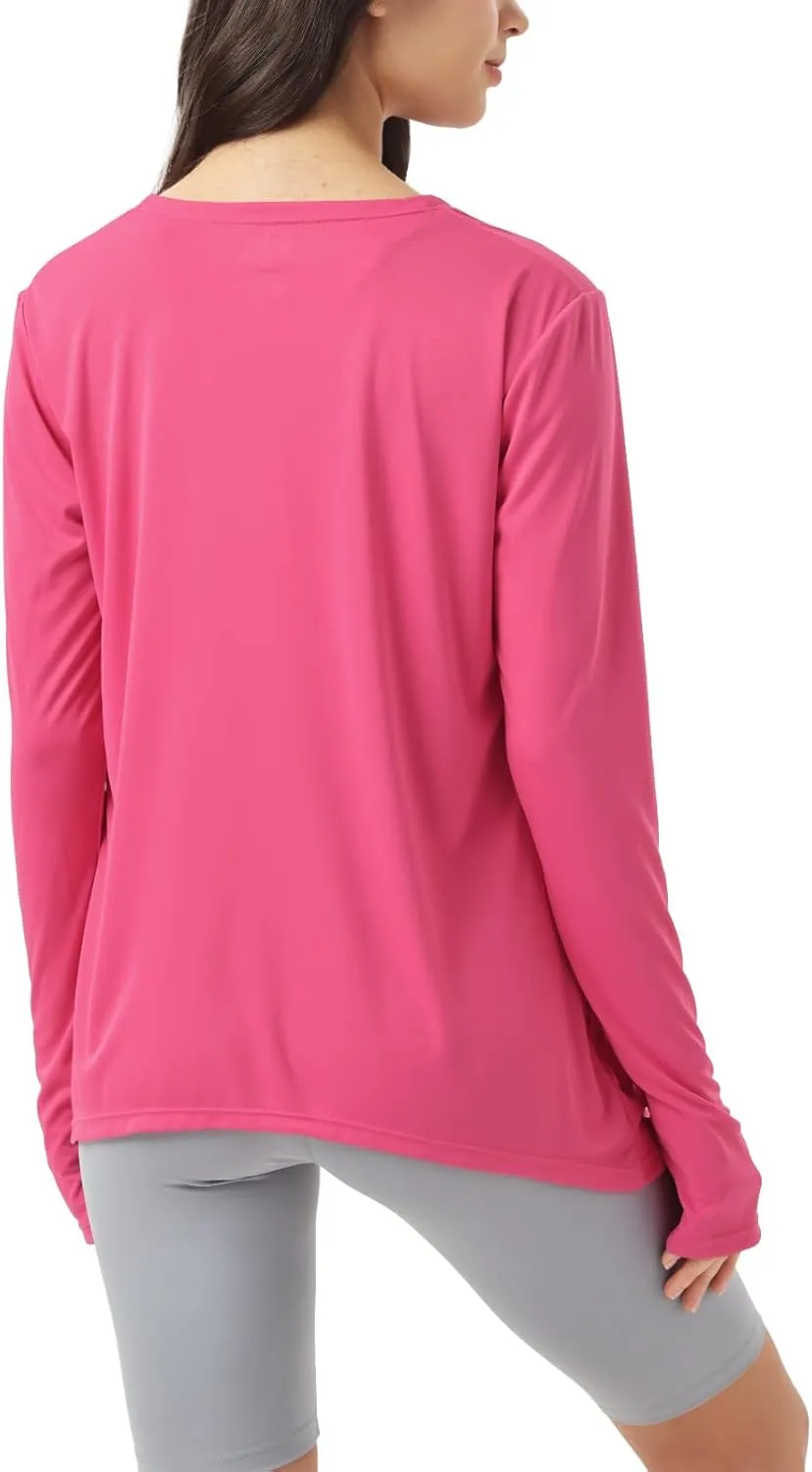 Womens Sun Protection Athletic Cardigan Lightweight Summer UPF50  Long Sleeve Open Front Cover Up Thumb Hole with Pockets